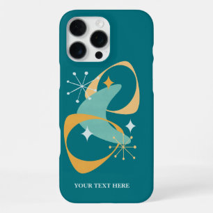 Add Your Name or Text Mid Century Abstract iPhone 16 Pro Max Case