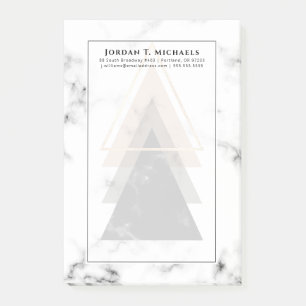 Add Your Name   Pastel Marble Print Design Post-it Notes