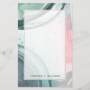Add Your Name Pastel Scribe - Watercolor Stationery