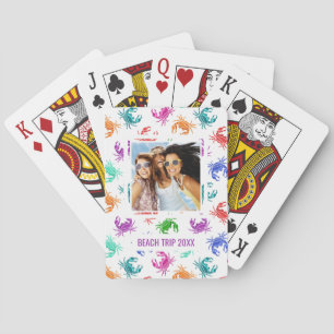 Add Your Name Pattern Of Crabs Playing Cards
