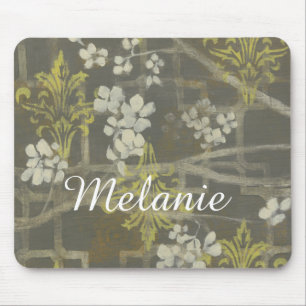 Add Your Name   Patterned Blossom Branch I Mouse Mat