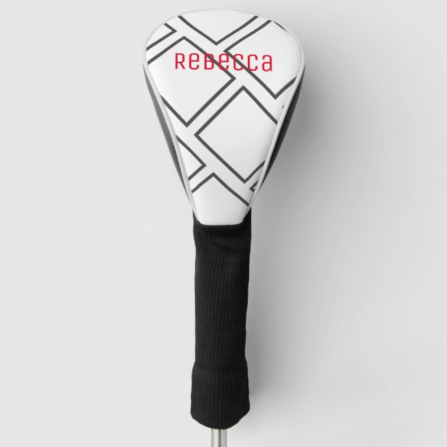 Add Your Name Personalised Abstract Art Golf Head  Cover (Front)
