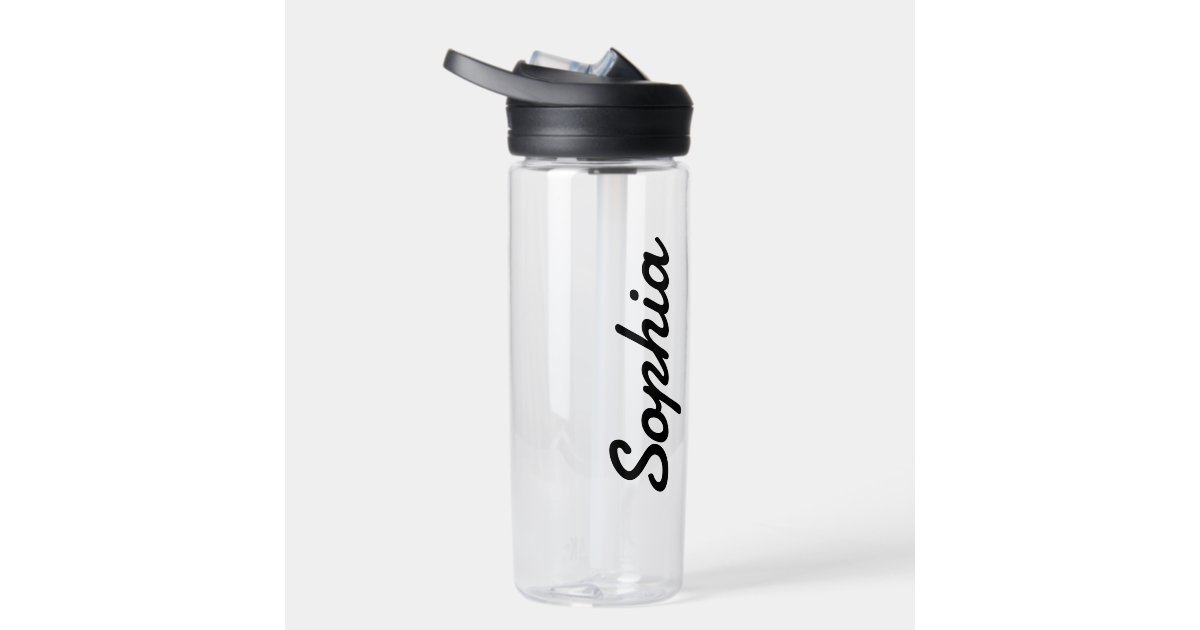 Add Your Name Personalised Name Plastic Water Bottle Zazzle