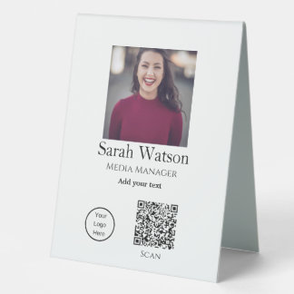 Add your name picture title business details q r c