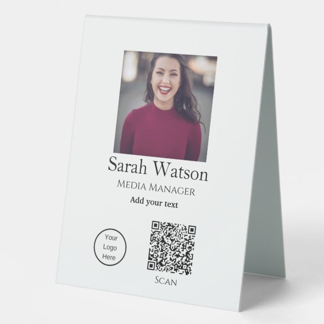 Add your name picture title business details q r c (Front)