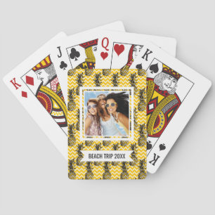 Add Your Name Pineapple Zigzags Playing Cards
