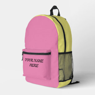 ADD YOUR NAME pink lemonade  Printed Backpack