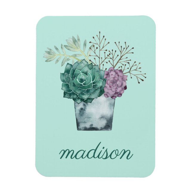 Add Your Name | Plant Happiness Collection | Succu Magnet (Vertical)