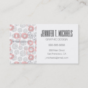Add Your Name Polka Dot Circle Pattern Business Card