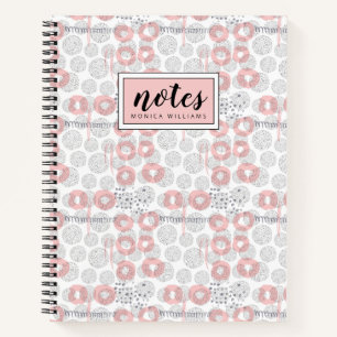 Add Your Name   Polka Dot Circle Pattern Notebook