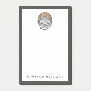 Add Your Name Portrait Of Sloth Helmet Post-it Notes