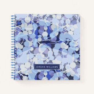 Add Your Name Purple Microbe Pattern Notebook
