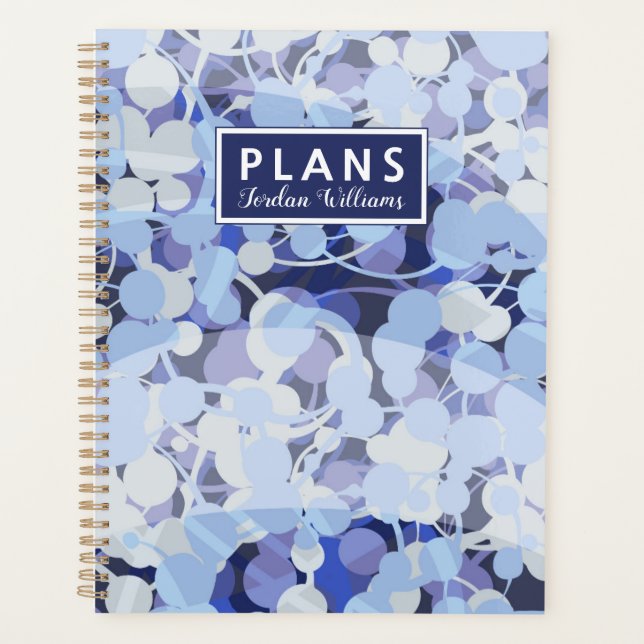 Add Your Name | Purple Microbe Pattern Planner (Front)