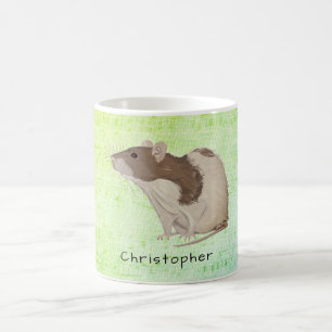 Add Your Name Rat Design Coffee Mug