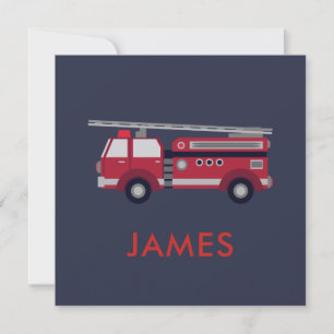 Add Your Name Red Fire truck Personalised
