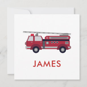 Add Your Name Red Fire truck Personalised