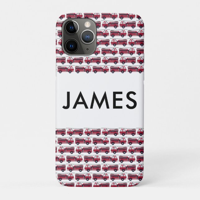 Add Your Name Red Fire truck Personalised Case-Mate iPhone Case (Back)