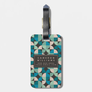 Add Your Name Retro Vintage 60's Pattern Luggage Tag