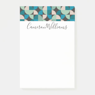 Add Your Name   Retro Vintage 60's Pattern Post-it Notes