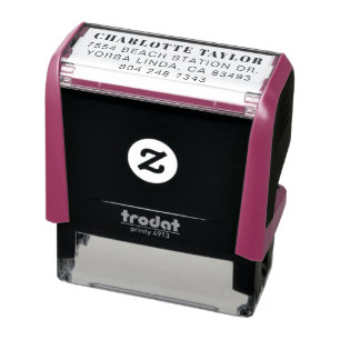 Add Your Name Return Address Office Telephone Self-inking Stamp