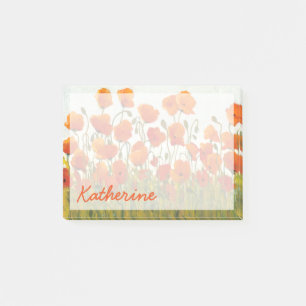 Add Your Name   Rows of Poppies I Post-it Notes