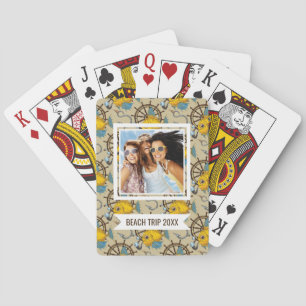Add Your Name   Sea Captain Fish Pattern Playing Cards