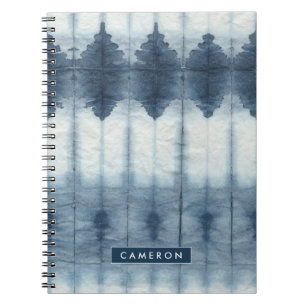 Add Your Name Shibori Indigio Print Notebook