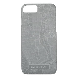 Add Your Name   Sketch of New York City Map iPhone 8/7 Case