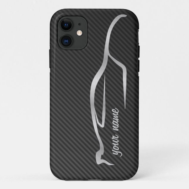 "add your name" Skyline Grey Silhouette Logo Case-Mate iPhone Case (Back)