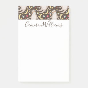 Add Your Name   Sloth Astronaut Pattern Post-it Notes