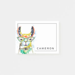 Add Your Name   Smarty-Pants Llama Post-it Notes