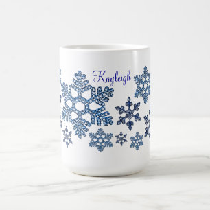 Add Your Name Snowflakes Mug