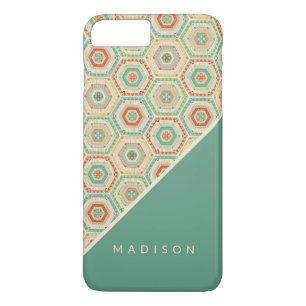 Add Your Name Southwest Hexagon Pattern iPhone 8 Plus/7 Plus Case