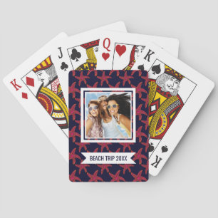 Add Your Name Starfish Style Pattern Playing Cards