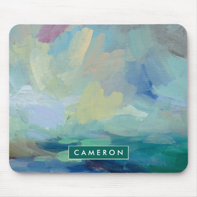 Add Your Name | Storm I Abstract Print Mouse Mat (Front)