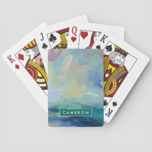 Add Your Name Storm I Abstract Print Playing Cards