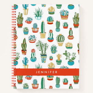Add Your Name Succulents Pattern Notebook