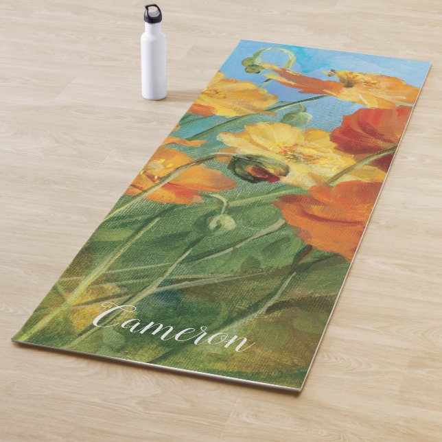 Add Your Name | Summer Floral Field Yoga Mat (In Situ)