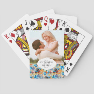 Add Your Name Summer Fun Pattern Playing Cards