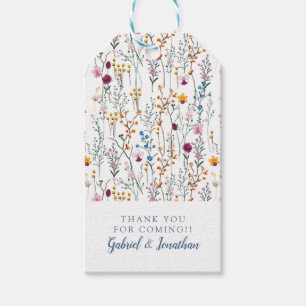 Add Your Name   Summer Wildflower Pattern Gift Tags