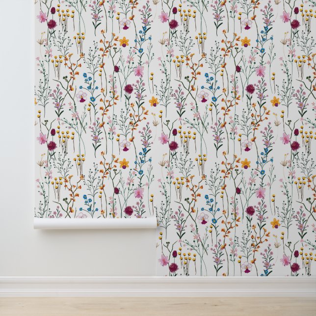 Add Your Name | Summer Wildflower Pattern Wallpaper (Application)