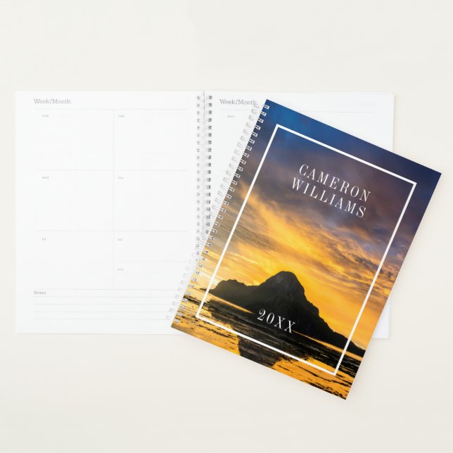 Add Your Name | Sunset Over Bacuit Archipelago Planner (Display)