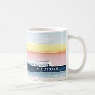 Add Your Name Sunset Stream I Coffee Mug
