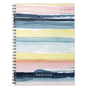 Add Your Name Sunset Stream I Notebook