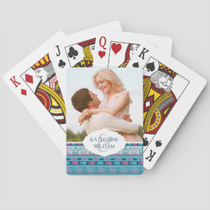 Add Your Name   Super Fun Fish And Sailboat Patter Playing Cards