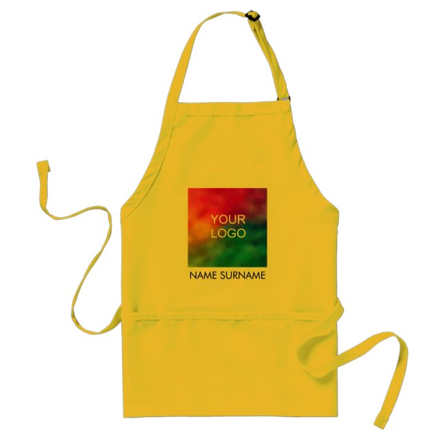 Add Your Name Surname Company Logo Template Standard Apron (Front)