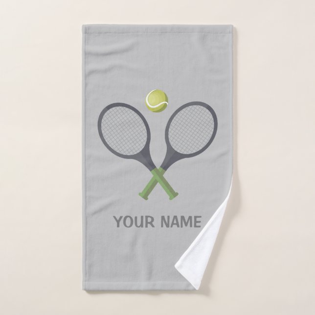 Add Your Name Tennis  Personalised  Hand Towel (Hand Towel)