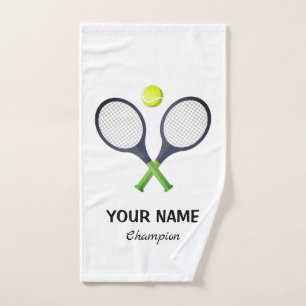 Add Your Name Tennis Personalised Hand Towel