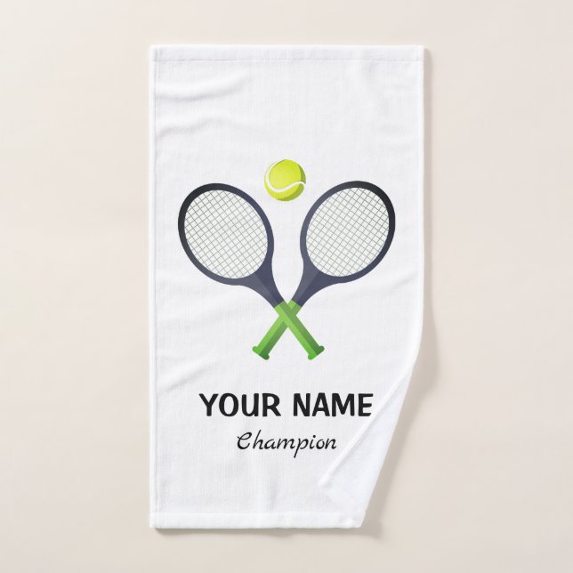 Add Your Name Tennis  Personalised  Hand Towel (Hand Towel)