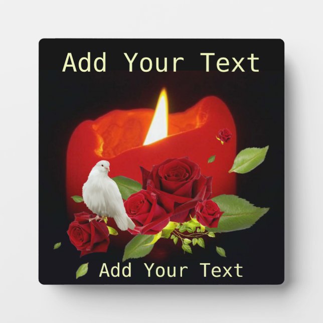 Add Your Name / Text 5.25 x 5.25 with Easel Plaque (Front)